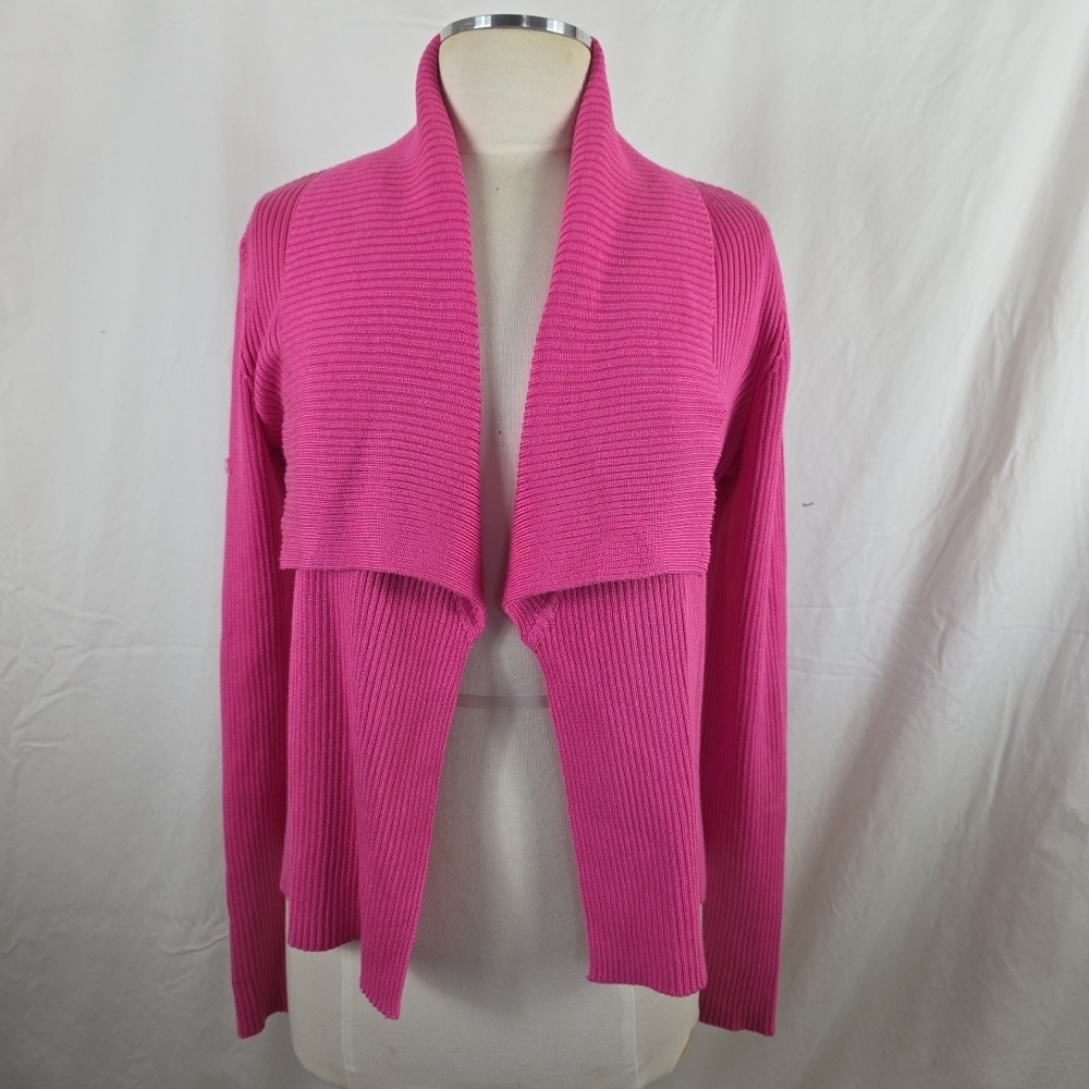 Ralph Lauren Barbie Pink Cardigan Sweater Shawl Collar Womens Small Mobwife